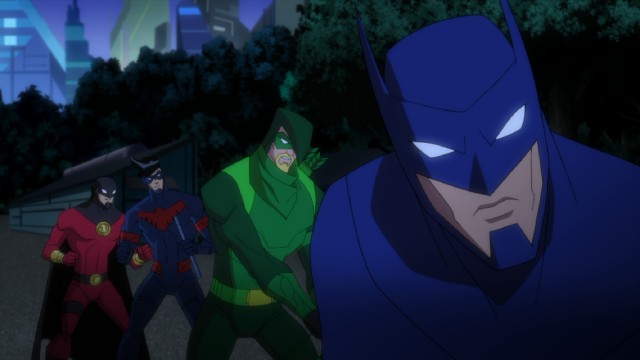 The heroes of "Batman Unlimited: Animal Instincts" include Red Robin, Nightwing, Green Arrow, and, of course, Batman himself.