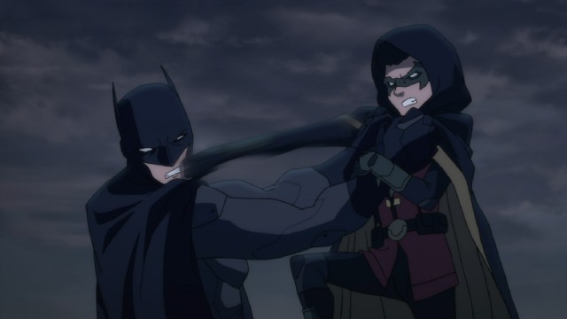 Batman and his son Robin have a teaching moment in "Batman vs. Robin."
