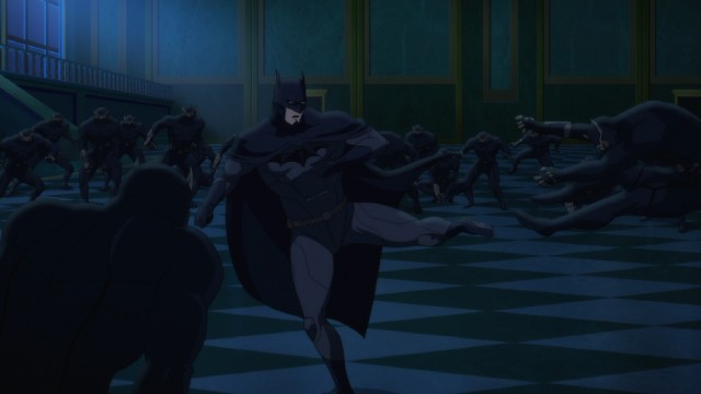 Batman fends off hordes of Talons in the climax of the 2015 DC Universe animated film "Batman vs. Robin."
