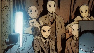 The Mythic Court of Owls' role in the comics and the movie is explored in the dead serious "Gotham City's Secret."