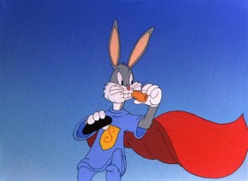 Bugs Bunny unleashes his superhero in the classic 1943 Merrie Melodies short "Super-Rabbit."