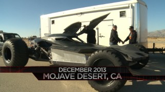 More than two years before the film's release, the Batmobile was being tested in the Mojave Desert.