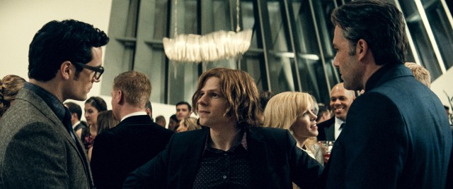 Lex Luthor (Jesse Eisenberg) is excited to bring together Clark Kent (Henry Cavill) and Bruce Wayne (Ben Affleck) in "Batman v Superman: Dawn of Justice."