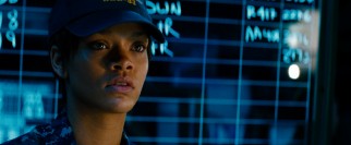 Pop star Rihanna makes her acting debut in the role of tough gunner Cora "Weps" Raikes in "Battleship."