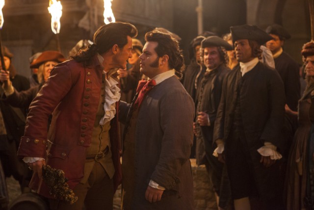 His sets sight on marrying Belle, Gaston (Luke Evans) tells his sidekick LeFou (Josh Gad) how it is.
