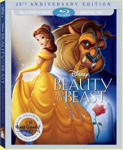 Beauty and the Beast: 25th Anniversary Edition Walt Disney Signature Collection Blu-ray + DVD + Digital HD combo pack cover art