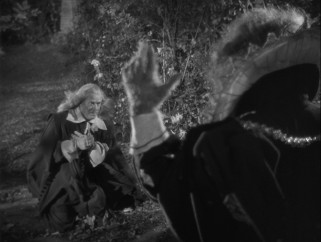 Belle's Father (Marcel Andr), Maurice to Disney fans, is startled and terrified by the Beast after picking a rose.