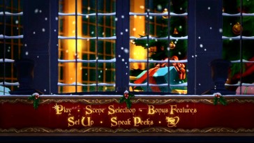 The DVD's main menu is like the Blu-ray's, but with more space for menu listings.
