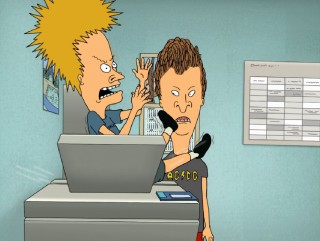 Beavis experiences a copy machine error of the butt variety.