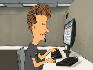 In what might be Butt-Head's first time behind a computer, he proves to be the least helpful tech support agent ever.