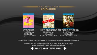 Twilight Time's catalogue reminds us that their limited print titles don't always remain available very long.