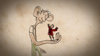 The friendship of The BFG and the human bean he knew before Sophie is the subject of the illustration-animating short "The Big Friendly Giant and Me."
