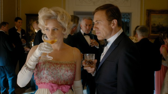 Marital tensions flare at a party where Walter (Christoph Waltz) soaks up the attention for paintings actually done by Margaret (Amy Adams).