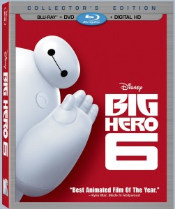 Big Hero 6 Blu-ray + DVD + Digital HD combo pack cover art
