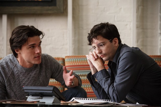 Eager to get their feet in the big banks' doors, self-made multi-millionaire hedge fund managers Jamie Shipley (Finn Wittrock) and Charlie Geller (John Magaro) enlist the assistance of a retired, successful banker.