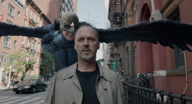 In "Birdman", actor Riggan Thomson (Michael Keaton) is haunted by his famous film alter ego, the superhero Birdman.