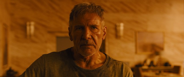 Harrison Ford reprises his role as Rick Deckard, a former Blade Runner who's living in peaceful seclusion these days.