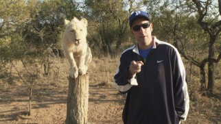 Adam Sandler gets to hang out with wildcats and other exotic animals.
