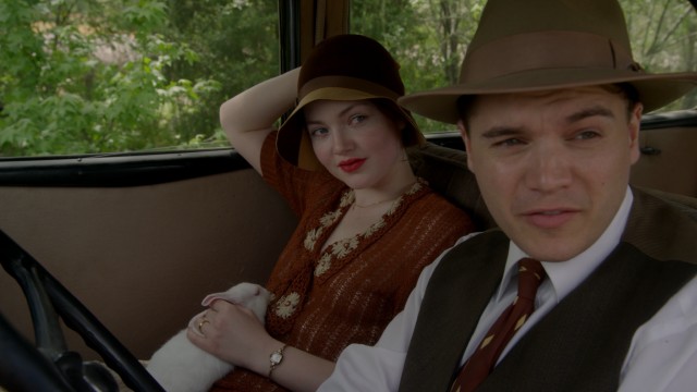 Holliday Grainger and Emile Hirsch play Bonnie Parker and Clyde Barrow in the 2013 miniseries "Bonnie & Clyde."