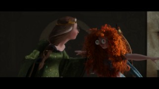 Merida is not herself in this bug-eyed goof from the hidden animation blooper reel "Wee Gaffes."
