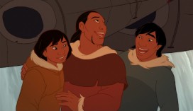 The first 25 minutes of the film, those in which Kenai is one of three human brothers, are spent pillarboxed in the relatively narrow aspect ratio of 1.73:1.