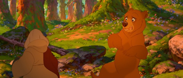 Kenai adjusts to his new ursine body and voice.