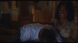 Terrence Howard makes Oprah Winfrey laugh in the unlikely gag reel included.