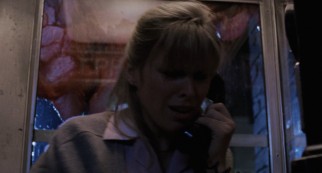 Waitress Fran Hewitt (Candy Clark) picked the wrong time to phone a friend. Now she's trapped in a glass case of emotion surrounded by the Blob.