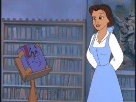 Belle meets Webster, the talking dictionary who needs no batteries.