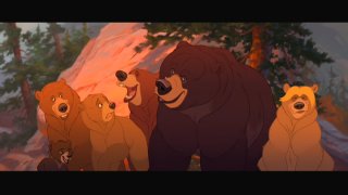 A frame from "Brother Bear" in its 2.35:1 theatrical aspect ratio