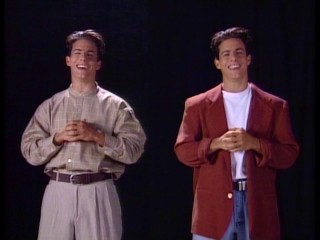 It might look like two young Tom Cruises, but in fact it is just one Sylvester "Sly" Winkle (Michael Cade), the California Dreams' loathsome classmate/manager, the sitcom's first choice for goofy double duty.