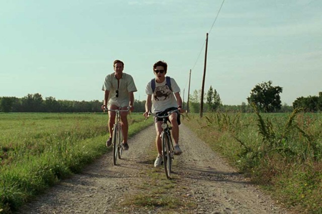 In "Call Me By Your Name", Oliver (Armie Hammer) and Elio (Timothe Chalamet) ride their bikes around the countryside of Northern Italy.