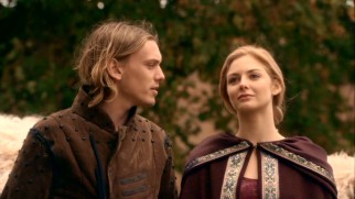 Arthur (Jamie Campbell Bower) is smitten enough by Guinevere (Tamsin Egerton) to form a love triangle with her and his champion knight.