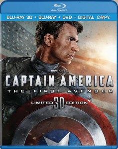 Captain America: Blu-ray 3D + Blu-ray + DVD + Digital Copy combo pack cover art