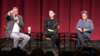 Awards pundit Pete Hammond opens the floor to audience questions in his LA Q & A with Rooney Mara and screenwriter Phyllis Nagy.