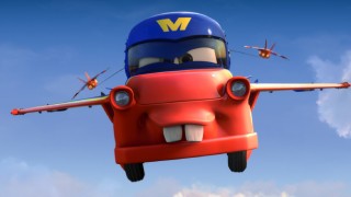 Mater flies with the Falcon Hawks in the new Cars Toon short "Air Mater."