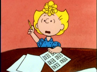 Sally prepares for a school presentation in "Chaos in the Classroom."