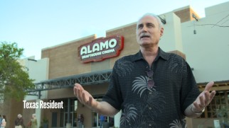 This seemingly giant Texan is one of many moviegoers offering a warm testimonial.