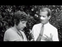 Jack Nicholson consults Roman Polanski during the filming of an orange grove scene in a photo from the retrospective featurettes.