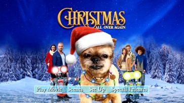 The "Christmas All Over Again" menu relies on the same deceptive artwork as the cover.