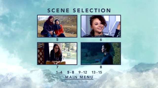 As this second page of the Scene Selection menu makes clear, "Clouds of Sils Maria" is full of women, talking to one another.