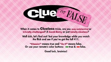 The Blu-ray adds just one exclusive bonus feature, but it's the 97-minute "Clue or False" trivia game playback mode.