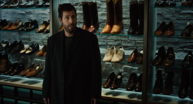 In "The Cobbler", Max Simkin (Adam Sandler) is magically able to walk in other people's shoes, assuming the appearance of those whose shoes he has resoled on an enchanted old stitcher.