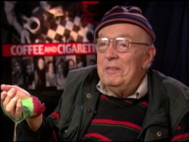 Taylor Mead makes for an unlikely and unusual interview subject, while showcasing some brightly-colored bandages.