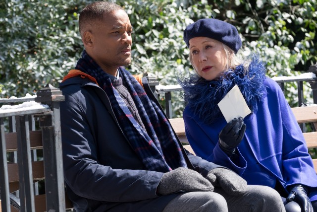 In "Collateral Beauty", a grieving ad executive (Will Smith) gets visited by a woman claiming to be Death (Helen Mirren), who holds the letter he mailed to her.