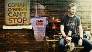 Clips from the road play on the brick wall behind Conan on the Blu-ray's menu screen.