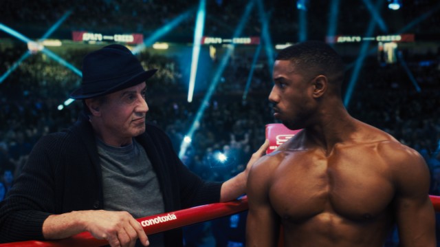 Rocky Balboa (Sylvester Stallone) and Adonis Creed (Michael B. Jordan) make an inevitable return to the boxing ring in "Creed II."
