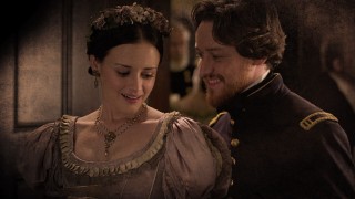 Lovers Sarah Weston (Alexis Bledel) and Frederick Aiken (James McAvoy) share a smile in this photo gallery image.