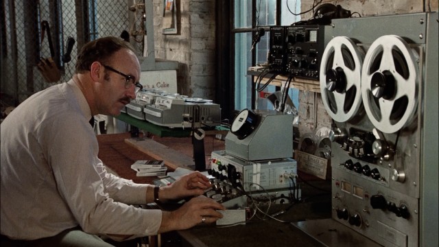 In "The Conversation", surveillance expert Harry Caul (Gene Hackman) fine-tunes the recordings of a couple's private conversation and labors over its meaning.