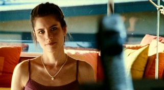 Most of Amanda Peet's performance is reacting to the messages she hears being left on her telephone's answering machine.